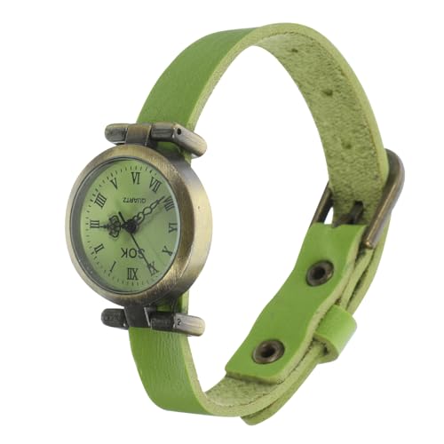 VALICLUD Vintage Damen Armbanduhr Mit Römischen Ziffern Und Grünem Kreative Uhr Als Stilvolle Handgelenks-Dekoration Für Für VALICLUD Vintage Damen Armbanduhr Mit Römischen Ziffern Und Grünem Kreative Uhr Als Stilvolle Handgelenks-Dekoration Für Für von VALICLUD