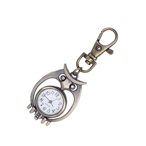 VALICLUD Vintage Taschenuhr Im Eulen-Design Mit Schlüsselanhänger Praktische Quarz-Uhr Für Alltag Für Und Familie Langlebig Und von VALICLUD