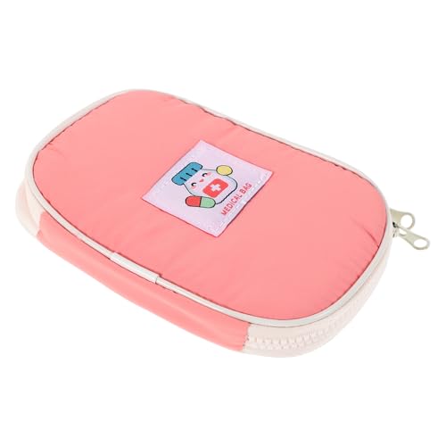 VALICLUD medizinische Tasche USB Gerät Lunchpaket für Herren Cartoon-Lunch-Tasche Medizinbeutel Wasserfester Medikamentenbeutel Kleine medizinische Beutel Leere Arzttasche Nylon Rosa von VALICLUD