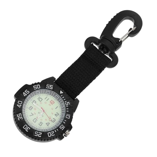 VALICLUD sportliche Taschenuhr Safety Watch Outdoor Watch Sports Watch Outdoor-Uhr Einfache Uhr Taschenuhren reloj schlüsselanhänger Uhr mit digitalem Zifferblatt Bergsteigeruhr Nylon Black von VALICLUD
