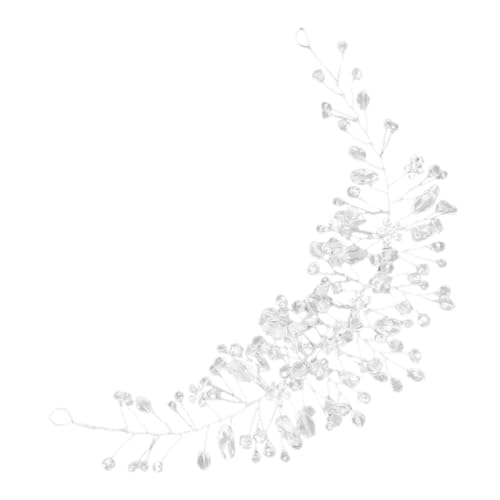 VALICLUD -tiara Braut Stirnband Strass Brauthaarschmuck Strass -haargummi Braut Hochzeit Haarrebe Haargummi Weiß Schmuck Kopfbedeckung Transparent von VALICLUD