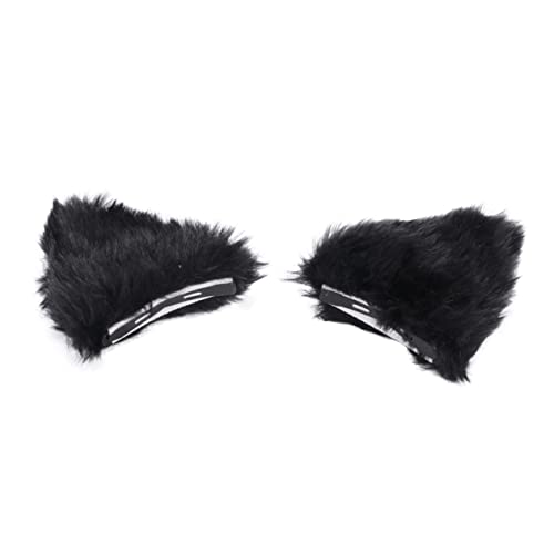 VALICLUD Katzenohren Haarspange Mit Plüsch Cosplay Ohr Clips Für Mädchen Und Erwachsene Party Festival Haaraccessoires von VALICLUD