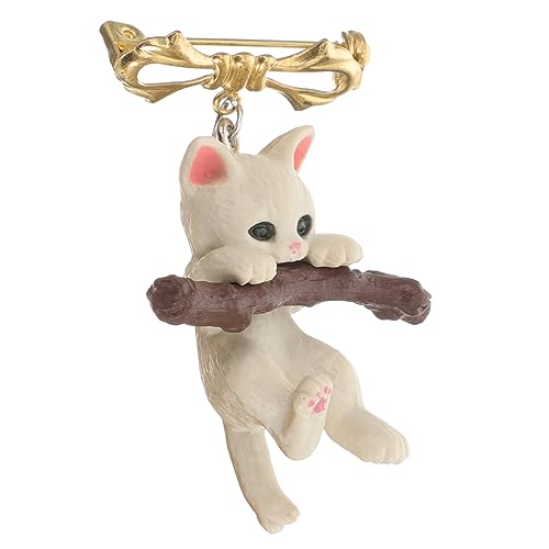 VALICLUD Katzen-brosche Harz Niedliches Design Mit Baumzweig Anstecknadel Für Kleidung Und Accessoires Für Frauen Und Mädchen Zur Verschönerung Von Schals Hüten Und Taschen von VALICLUD