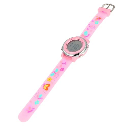 VALICLUD Multifunktionale wasserdichte -elektronikuhr Für Mädchen Sportliche Armbanduhr Im Cartoon-Design Schmetterling Rosa Für Geburtstage Und Feiertage von VALICLUD