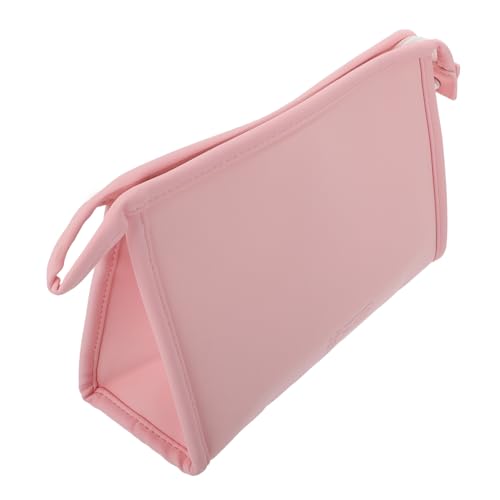 VALICLUD wasserdichte Kleine Kosmetiktasche aus PU für Damen Handlich und Leicht Dreieckiges Design Idealer Make up Organizer für Reisen und Alltag Einfache Reinigung mit Feuchtem Tuch von VALICLUD