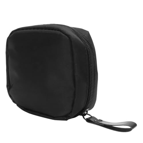 VALICLUD wasserdichte Kosmetiktasche Mini Tragbare Schminktasche mit Reißverschluss Kompakte Make Up Tasche für Damen für Reisen Business und Alltag Schwarz mit Innenfutter von VALICLUD
