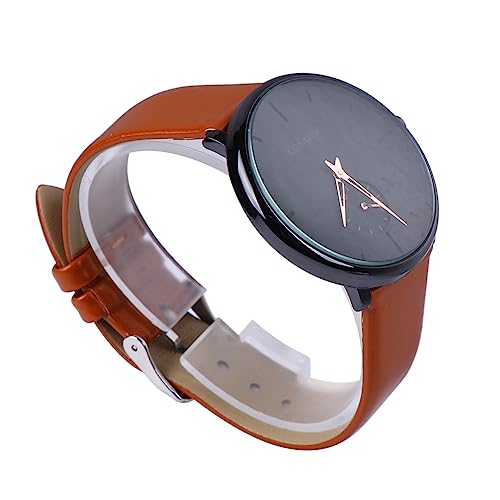 VALICLUD wasserdichte Quarz Uhr Mit Braunem Armband Und Minimalistisches Design Für Präzise Zeitmessung Geschenkidee Für Väter Und Ehemänner von VALICLUD