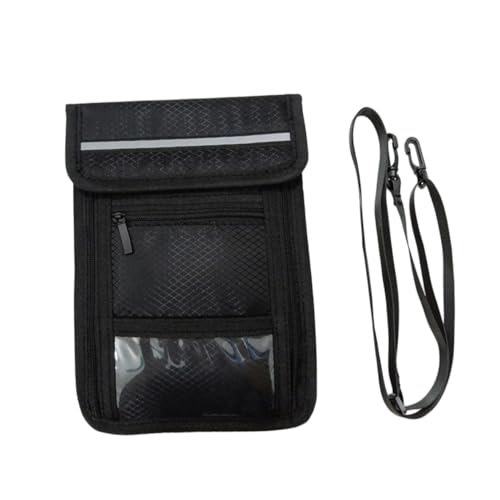 VALICLUD wasserdichte Tragbare Reisepass-Brieftasche Hängetasche Mit Seil Für Zertifikate Tickets Geldbeutel Für Reisen Und Organisation Schwarz von VALICLUD