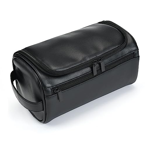 Kulturbeutel für Herren, VALINK tragbare Reise-Waschtasche, wasserdichte Rasiertasche, multifunktional, großer Reise-Organizer, Kosmetiktasche, Schwarz von Valink