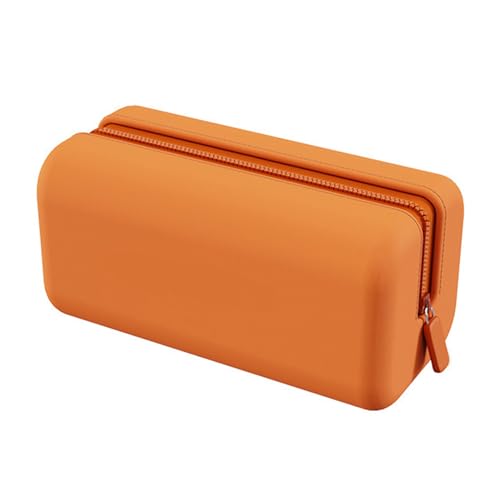 VALINK Kleine Make-up-Tasche für Make-up-Organizer, Kulturbeutel, Reise-Make-up-Tasche für Geldbörse, wasserdichte Kulturtasche, Metall-Reißverschluss, Make-up für Frauen und Mädchen, Orange Brics von Valink