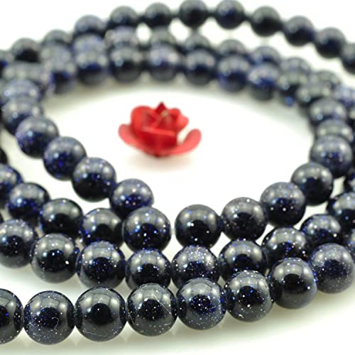 VALISS Exquisite handgefertigte Perlen, Sternenblauer Sandstein, verstreute Perlen, Perlenschmuck, Galaxie-Armband, Halskette für Damen, Ohrringe (Stil : 4 mm, 92 Stück) von VALISS