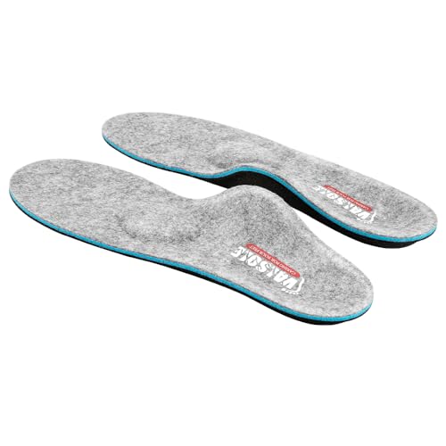 Valsole Orthopädische Einlegesohlen Wolle Für Damen & Herren Hohe Fußstütze Weiche Medizinische Funktionelle schuheinlagen Insert für Plattfüße, Plantar Fasciitis, Fußschmerz, V107d, 35-36 EU (230mm) von VALSOLE