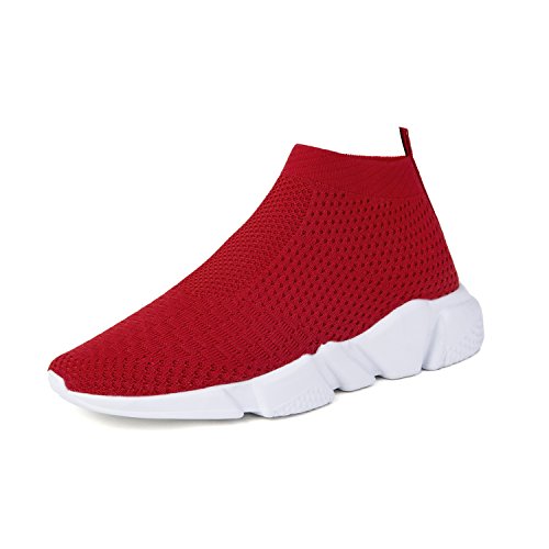 VAMJAM Herren Casual Athletic Sneakers Mode Leichte Atmungsaktive Mesh Laufschuhe, (rot 679), 43 EU von VAMJAM