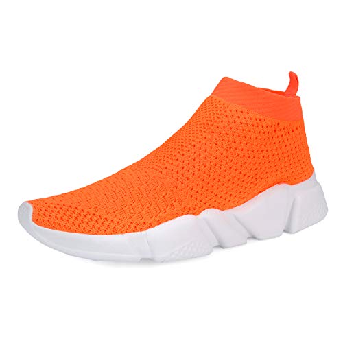 VAMJAM Herren Socken Sneaker Slip On Leicht Atmungsaktiv Bequem Mode Walking Schuhe, Orange (Orange 679), 41 EU von VAMJAM