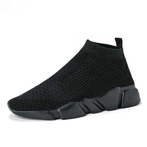 VAMJAM Herren Socken Sneaker Slip On Leicht Atmungsaktiv Bequem Mode Walking Schuhe, Schwarz (All Black 679), 39.5 EU von VAMJAM