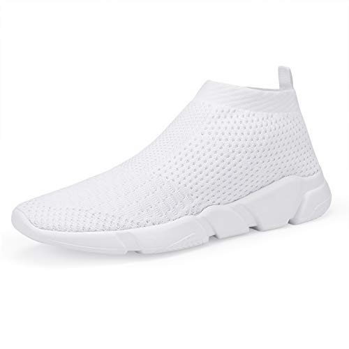 VAMJAM Herren Socken Sneaker Slip On Leicht Atmungsaktiv Bequem Mode Walking Schuhe, Weiß (Weiß 679), 42.5 EU von VAMJAM
