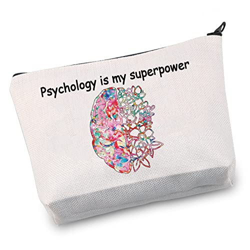 Psychologie-Geschenke, Psychologen, Kosmetiktasche, Psychotherapeuten, Geschenk, Psychologie, Abschluss, Geschenk für Mädchen, Reise-Kulturbeutel (Psychologie-Superpower-Tasche), Psychologie-Tasche von VAMSII