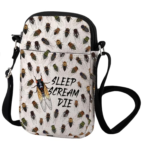 Sleep Scream Die Cicada Inspire Umhängetasche Incect Bug Lover Entomologe Messenger Bag, Sleep Scream von VAMSII