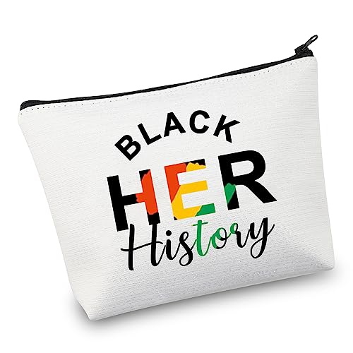 VAMSII Black History Make-up-Tasche, afroamerikanisches Geschenk, Kosmetiktasche für Frauen, schwarze Geschichte, Monatsgeschenk, Make-up-Tasche, medium von VAMSII