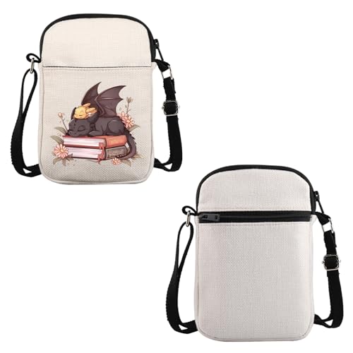 VAMSII Fantasy Reader Geschenkbuch Drache Crossbody Bag Book Fandom Travel Bookish Merch, Book Dragon C VAMSII Fantasy Reader Geschenkbuch Drache Crossbody Bag Book Fandom Travel Bookish Merch, Book Dragon C von VAMSII