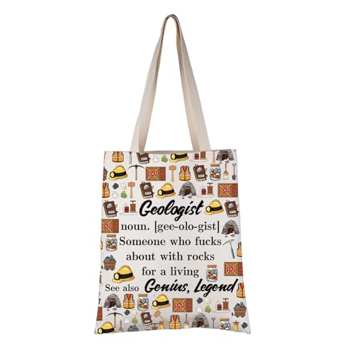 VAMSII Geologen Wertschätzungsgeschenk Geologen Definition Tote Bag Rock Lover Handtasche Geologie Leben Geschenk, Geologist Definition T von VAMSII