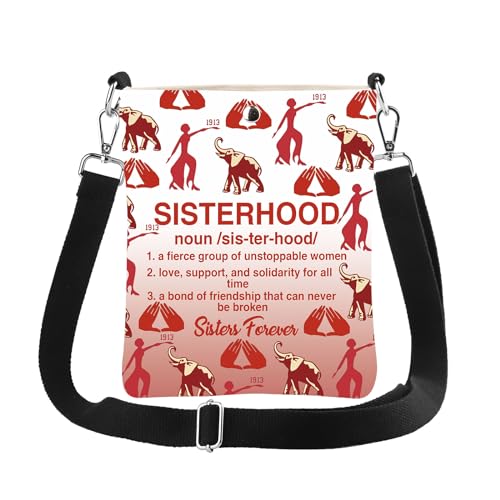 VAMSII Griechenland Sorority Gift Red Elephant Crossbody Bag Sisterhood Graduation Gift Sorority Women Gifts for Her, Roter Elefantenbeutel von VAMSII