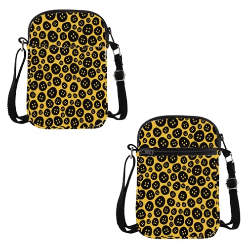VAMSII Horror Cartoon inspirierte Geschenkknöpfe Design Crossbody Tasche Horror Fan Reisetasche Cosplay Merch, Knopf-Design C VAMSII Horror Cartoon inspirierte Geschenkknöpfe Design Crossbody Tasche Horror Fan Reisetasche Cosplay Merch, Knopf-Design C von VAMSII