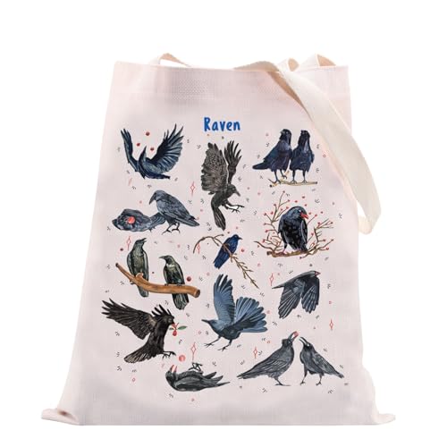 VAMSII Krähenliebhaber-Geschenke, Rabenkrahen-Vogel-Tragetasche, Raben-Thema, Geschenke für Frauen, Rabenvogel-Liebhaber, Geschenk, Krähenvogel-Geschenk, Raben-Tasche von VAMSII