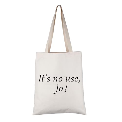 VAMSII Literarisch inspiriertes Geschenk "It's No Use Jo" Tragetasche Laurie Zitat Handtasche Buchgeschenk Buch Club Merch, It's No Use Jo T von VAMSII