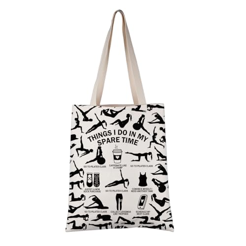 VAMSII Pilates-Lehrer-Wertschätzungsgeschenk, Pilates-Time-Tragetasche, Pilates-Lehrer-Handtasche, Pilates-Merch, Pilates Time T von VAMSII