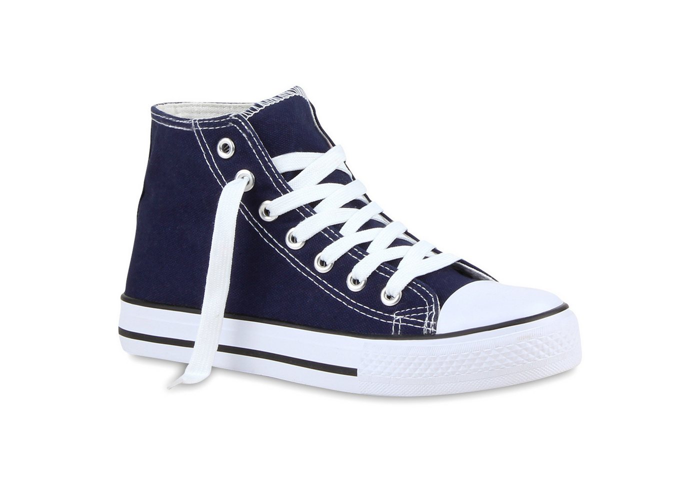 VAN HILL 811070 Sneaker Freizeit Damen Sneakers High Viele Farben & Größen Canvas Schuh von VAN HILL