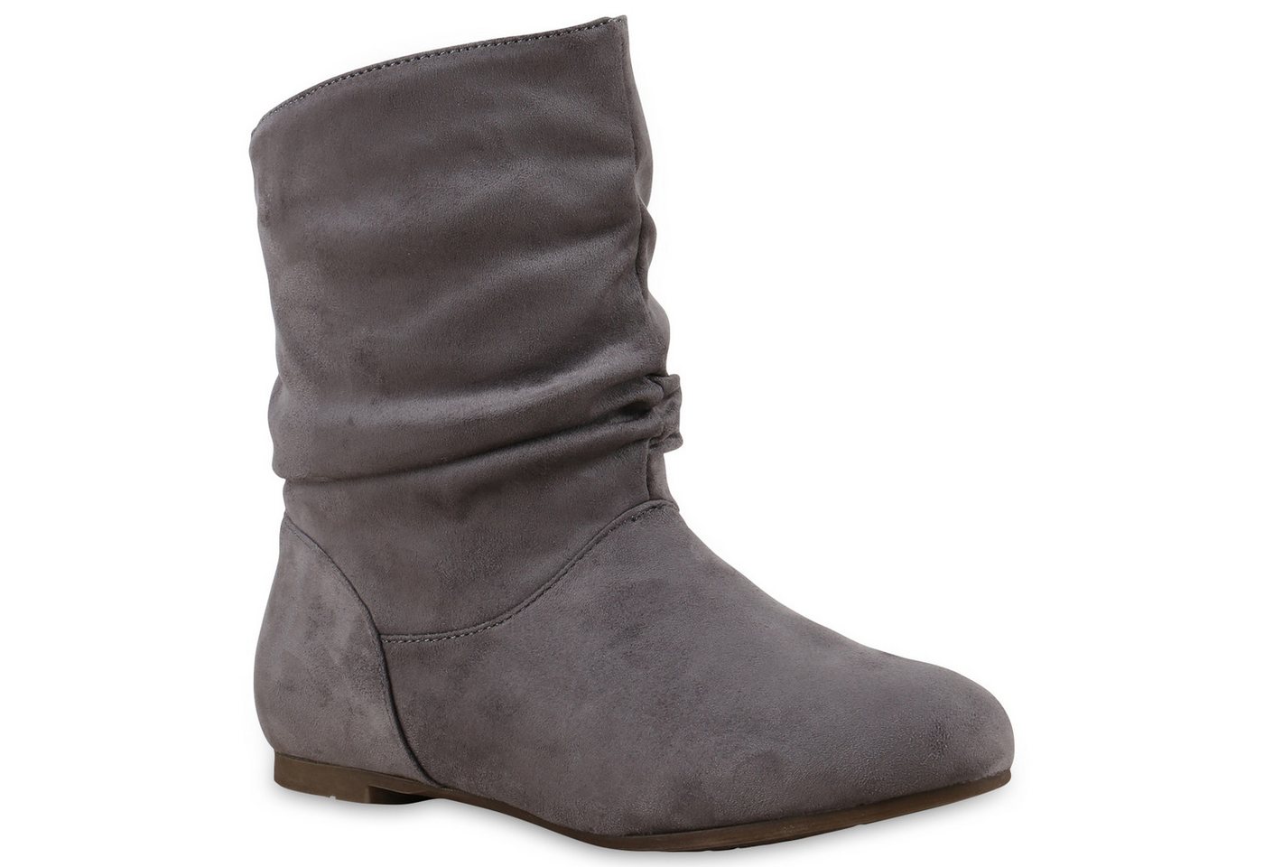 VAN HILL 812201 Schlupfboots Damen Schlupfstiefel Leder-Optik Stiefeletten Bequeme von VAN HILL