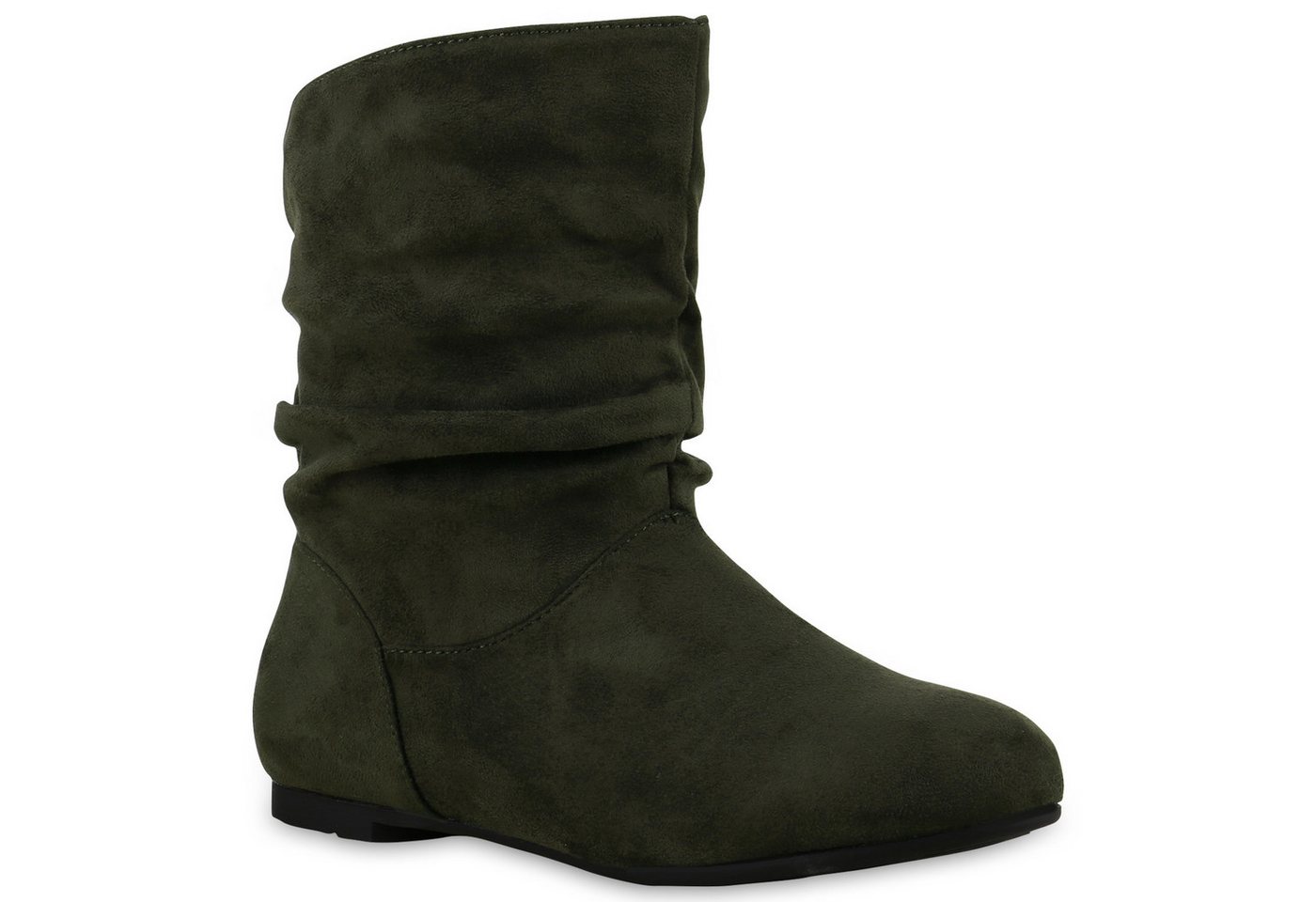 VAN HILL 812201 Schlupfboots Damen Schlupfstiefel Leder-Optik Stiefeletten Bequeme von VAN HILL