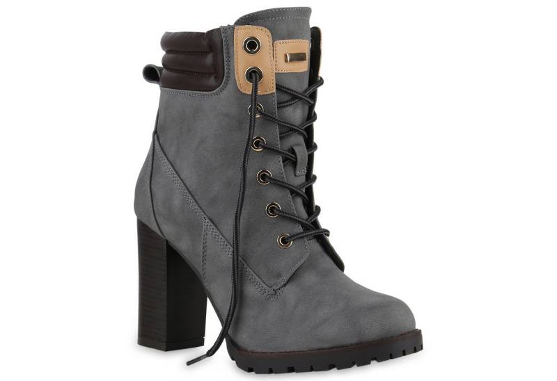 VAN HILL 812259 Schnürstiefelette Damen Schnürstiefeletten Worker Boots Stiefeletten Block Absatz VAN HILL 812259 Schnürstiefelette Damen Schnürstiefeletten Worker Boots Stiefeletten Block Absatz von VAN HILL