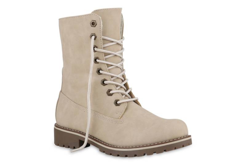 VAN HILL 813135 Schnürstiefelette Schnürstiefeletten Damen Warm Gefütterte Stiefeletten Stiefel von VAN HILL