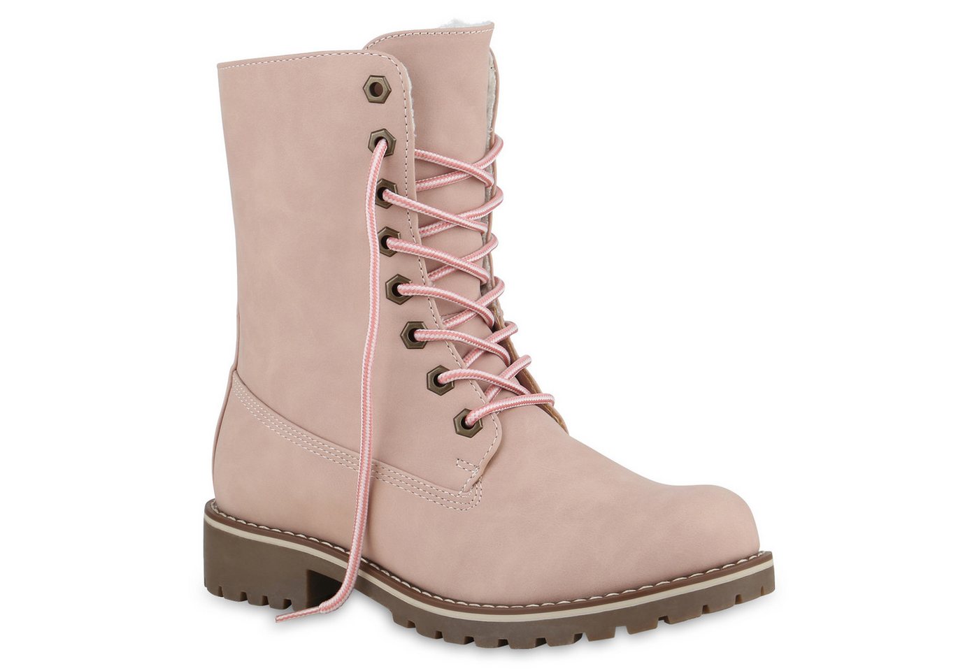 VAN HILL 813135 Schnürstiefelette Schnürstiefeletten Damen Warm Gefütterte Stiefeletten Stiefel von VAN HILL