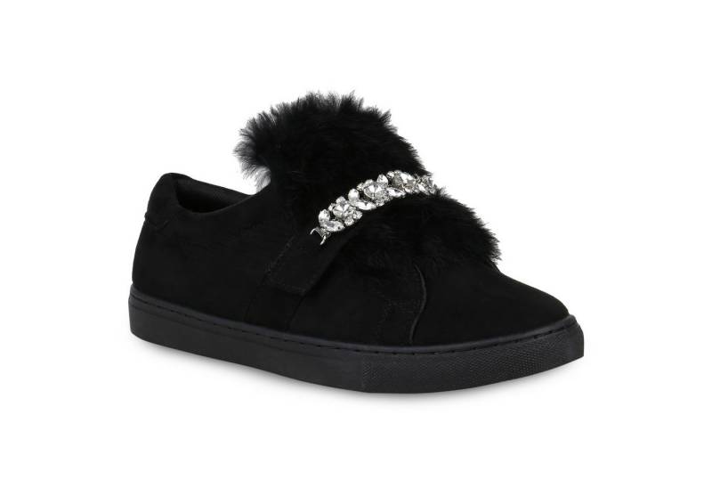 VAN HILL 820227 Sneaker Damen Sneaker Low Fell Strass Wildleder-Optik Freizeit VAN HILL 820227 Sneaker Damen Sneaker Low Fell Strass Wildleder-Optik Freizeit von VAN HILL