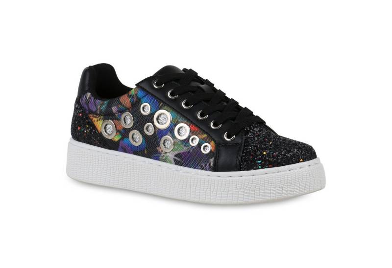 VAN HILL 822913 Plateausneaker Damen Plateau Sneaker Glitzer Freizeit Prints Turnschuhe VAN HILL 822913 Plateausneaker Damen Plateau Sneaker Glitzer Freizeit Prints Turnschuhe von VAN HILL