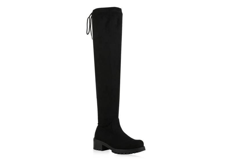 VAN HILL 831540 Overkneestiefel Damen Overknees Leicht Gefütterte Stiefel Veloursleder-Optik Boots VAN HILL 831540 Overkneestiefel Damen Overknees Leicht Gefütterte Stiefel Veloursleder-Optik Boots von VAN HILL