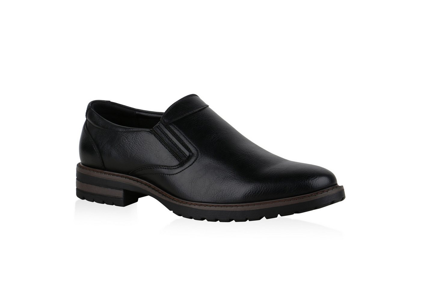 VAN HILL 835983 Slipper Herren Klassische Slippers Blockabsatz Profil-Sohle von VAN HILL