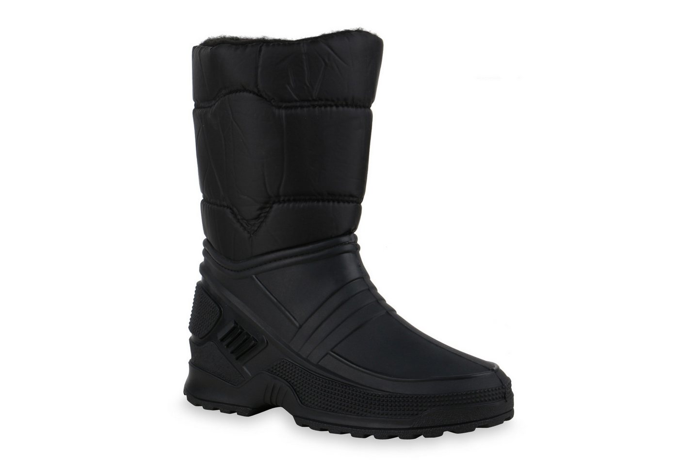 VAN HILL 836020 Winterstiefel Damen Stiefel Warm Gefütterte Winterstiefel Gesteppt Schlupf-Schuh von VAN HILL