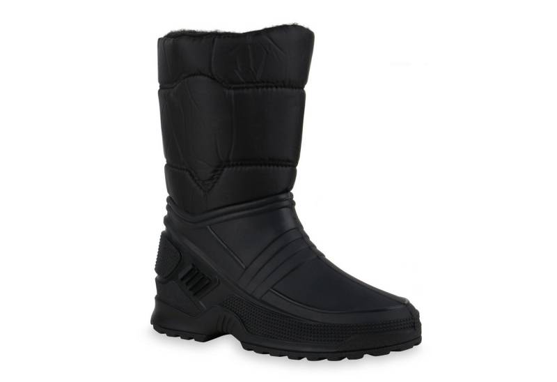 VAN HILL 836020 Winterstiefel Damen Stiefel Warm Gefütterte Winterstiefel Gesteppt Schlupf-Schuh von VAN HILL