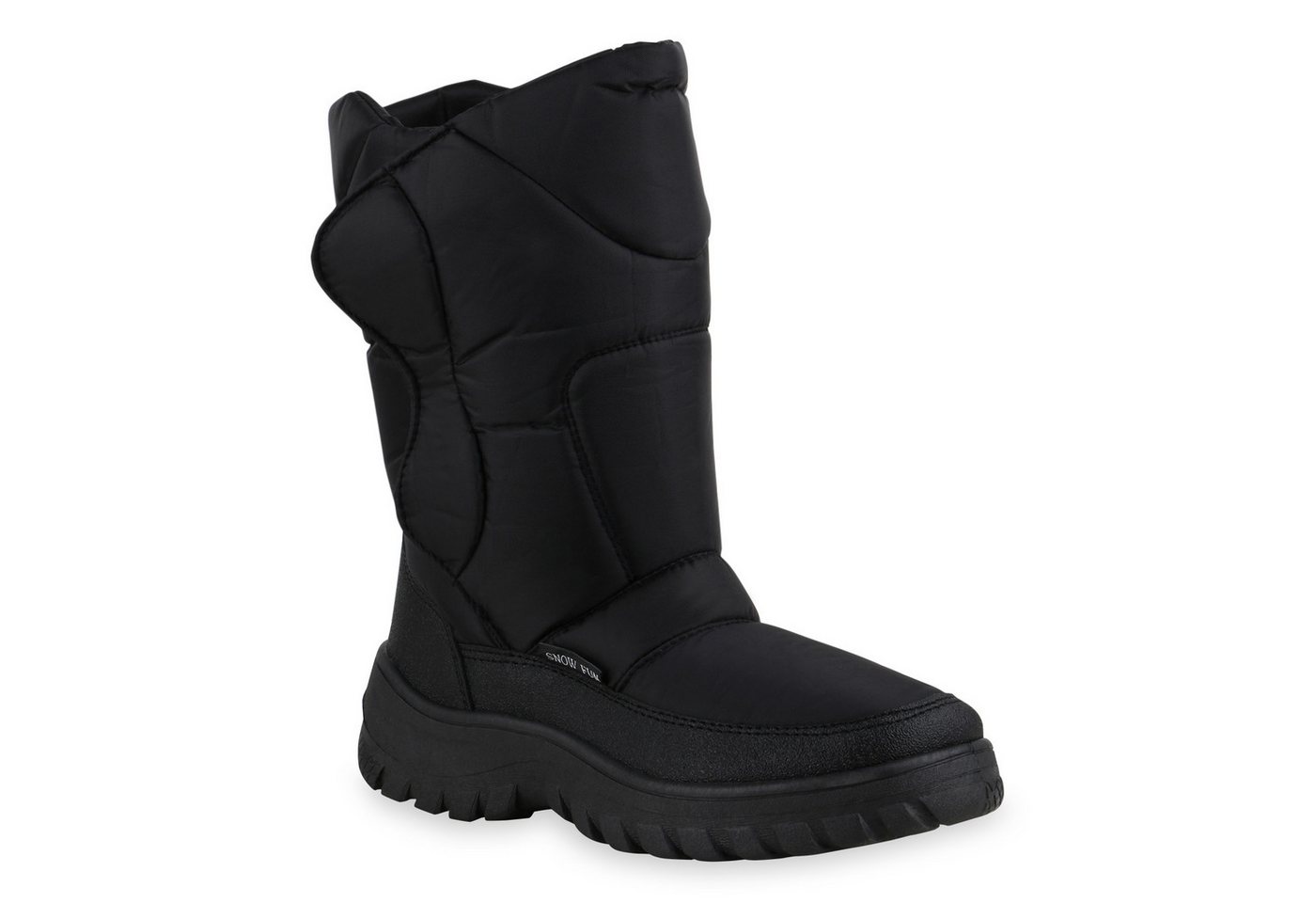 VAN HILL 836089 Winterboots Herren Warm Gefütterte Winter Boots Blockabsatz Stiefel von VAN HILL