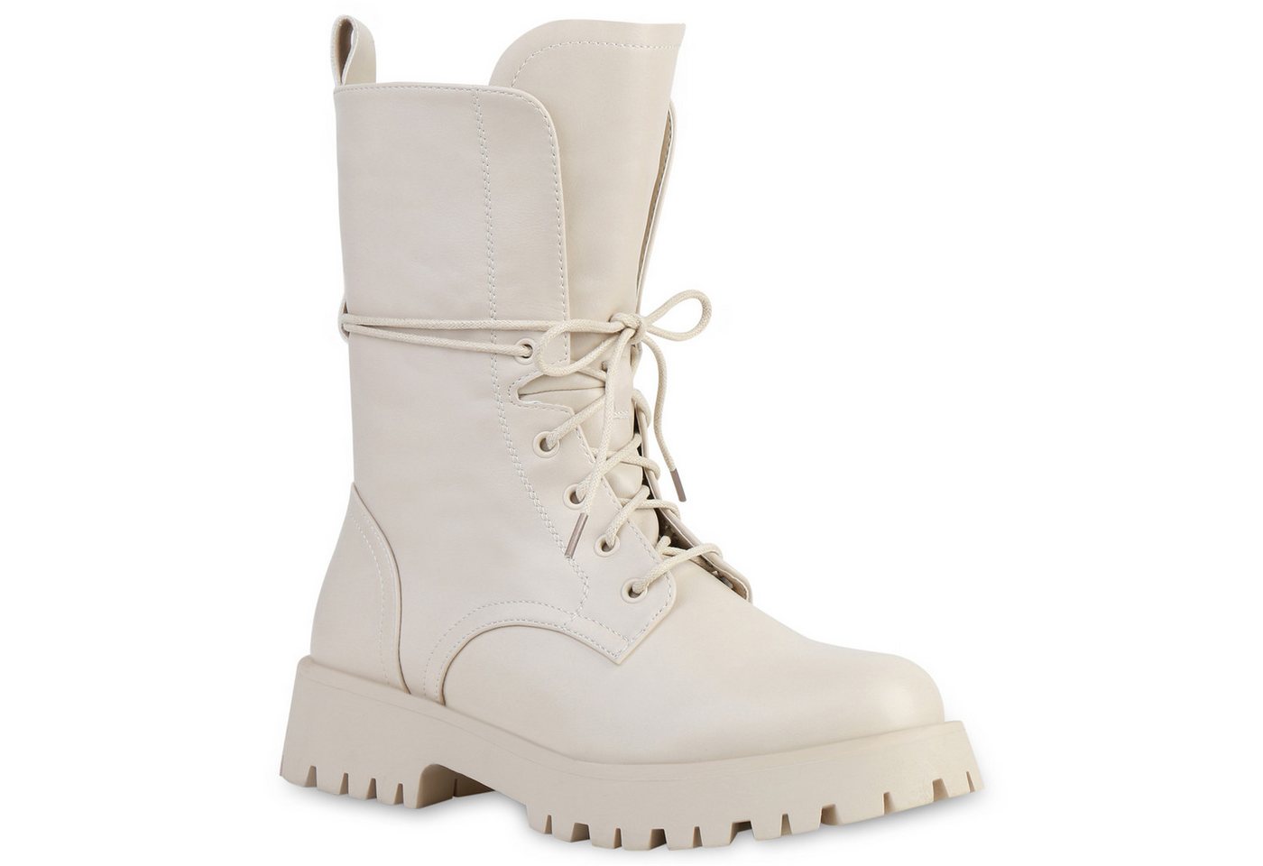 VAN HILL 837671 Schnürstiefelette Damen Schnürstiefeletten Profil-Sohle Stiefeletten Stiefel von VAN HILL