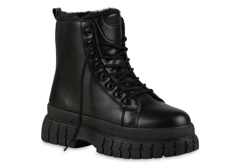 VAN HILL 837922 Plateaustiefelette Damen Warm Gefütterte Plateau Boots Profil-Sohle VAN HILL 837922 Plateaustiefelette Damen Warm Gefütterte Plateau Boots Profil-Sohle von VAN HILL