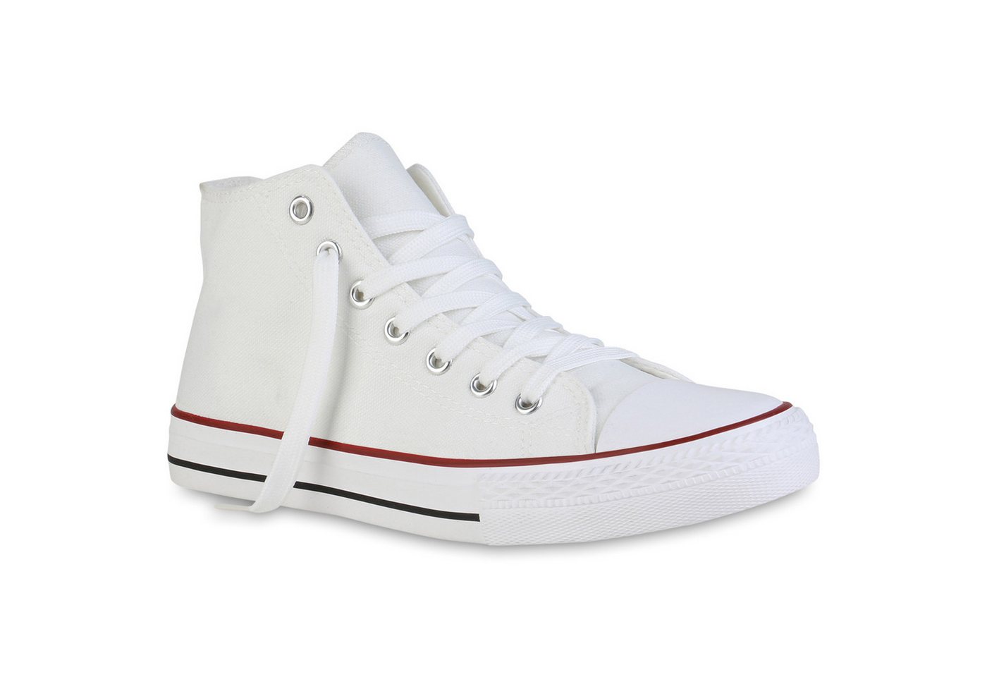 VAN HILL 838463 Sneaker Damen Sneaker High Schnürer Bequeme Basic Stoff von VAN HILL