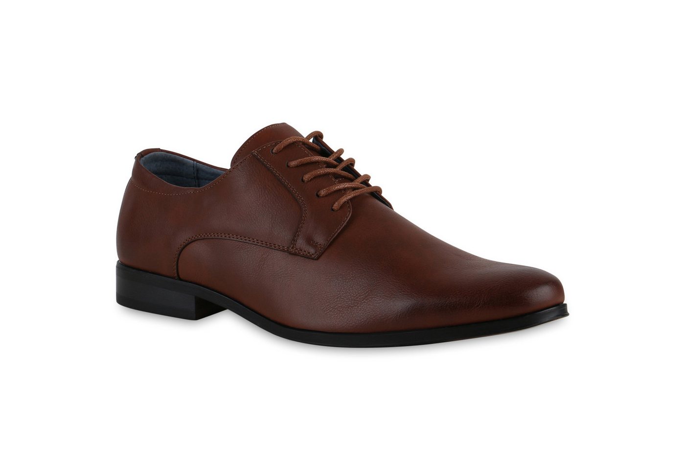 VAN HILL 839355 Pumps Herren Klassische Halbschuhe Blockabsatz Schnürer Basic von VAN HILL