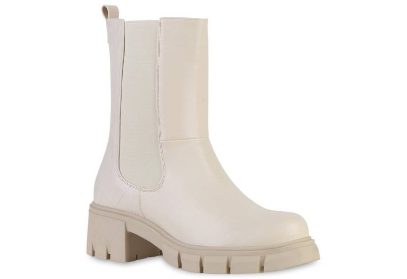 VAN HILL 839378 Stiefelette Damen Leicht Gefütterte Klassische Stiefeletten Stiefel Profil-Sohle von VAN HILL