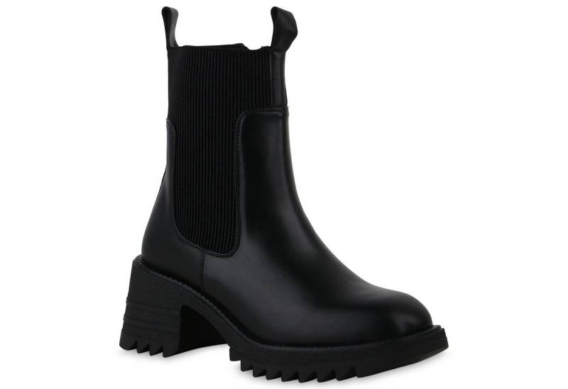 VAN HILL 839708 Stiefelette Damen Leicht Gefütterte Klassische Stiefeletten Profil-Sohle von VAN HILL