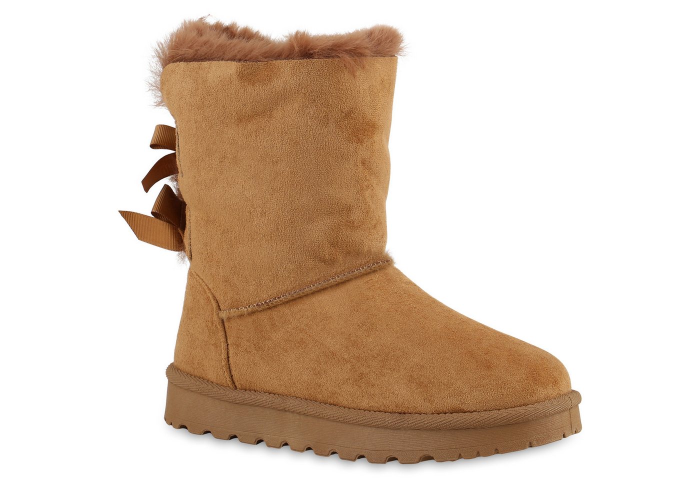 VAN HILL 839832 Winterstiefelette Damen Warm Gefütterte Winter Boots Stiefeletten Kunstfell von VAN HILL